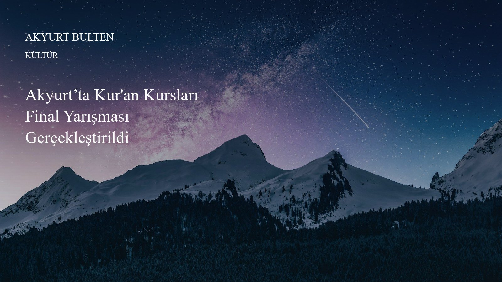 Akyurt’ta Kur'an Kursları Final Yarışması Gerçekleştirildi